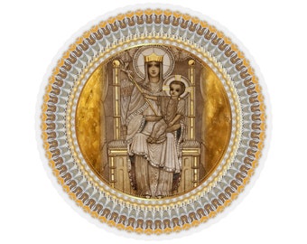 Our Lady of Walsingham - Sticker - Stickers - 4 sizes - Indoor or Outdoor - Virgin of Walsingham - Virgin and Child - Madonna and Child
