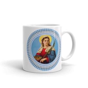 Religious Mug - catholic saints serie - St Lucy of Syracuse - St Lucia - Saint Lucia - Saint Lucy - catholic saint