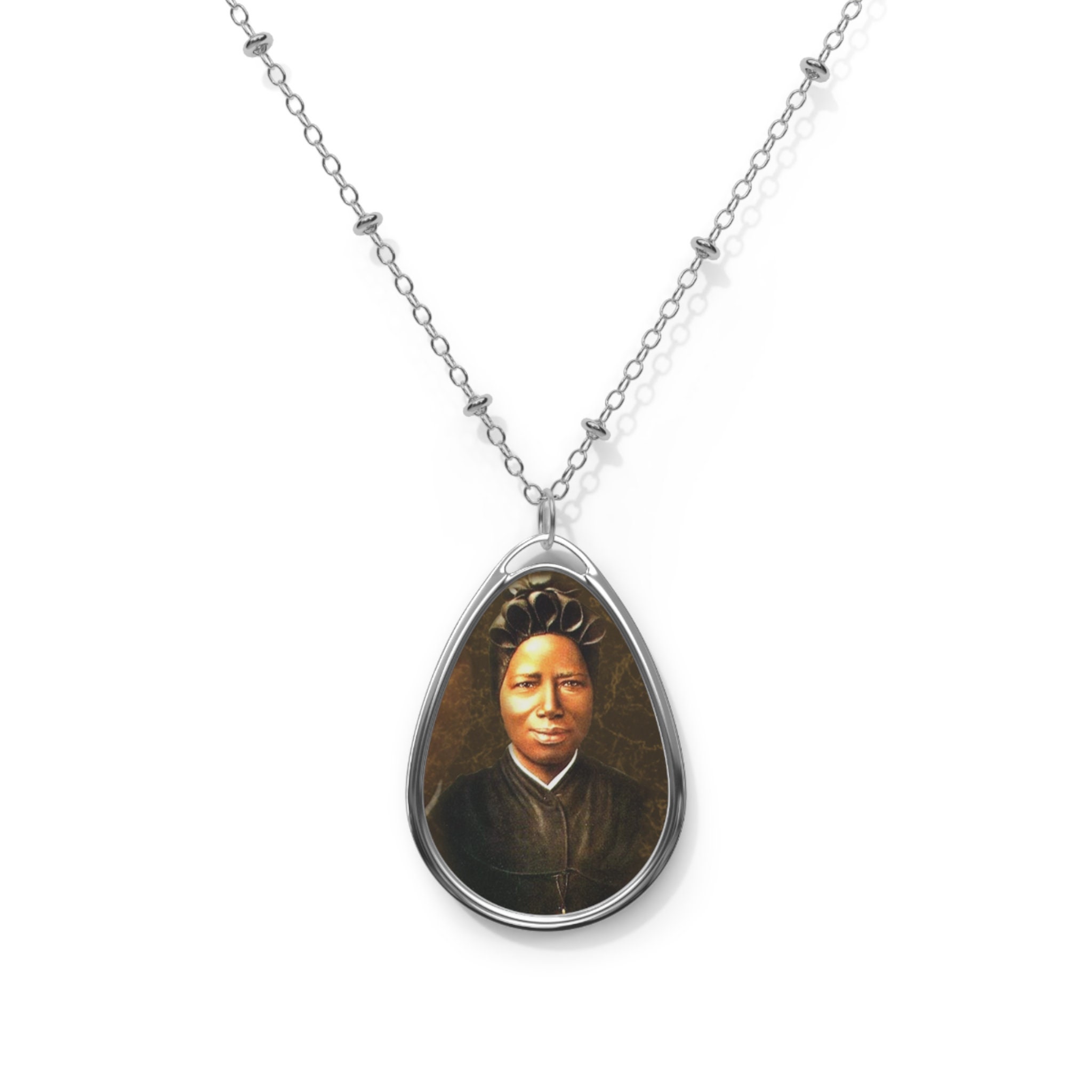 Catholic gifts - Saint Josephine Bakhita - Catholic necklace - Religious pendant - Devotional jewelry - Religious pendants - Catholic Saints