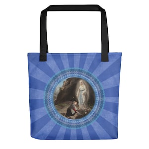 Madonna von Lourdes - Tote bag - katholische Geschenke - religiöse Kunst - Jungfrau von Lourdes - katholische Kunst - Jungfrau Maria Kunst