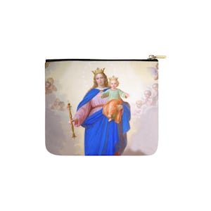 Rosary pouch - Virgin Mary Help of Christians - Religious gift for her - devotional - holy art - religious gifts - pouch - Catholic gifts