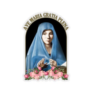Die heilige Jungfrau verkünden - katholischer Aufkleber - religiöse Aufkleber - 4 Größen - Jungfrau Maria Kunst - Heilige Kunst