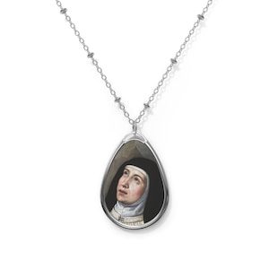 Religious gifts - St Teresa of Avila - Religious necklace - Christian pendant - Sacred Art - Jewerly - Saint Teresa of Jesus - Carmel