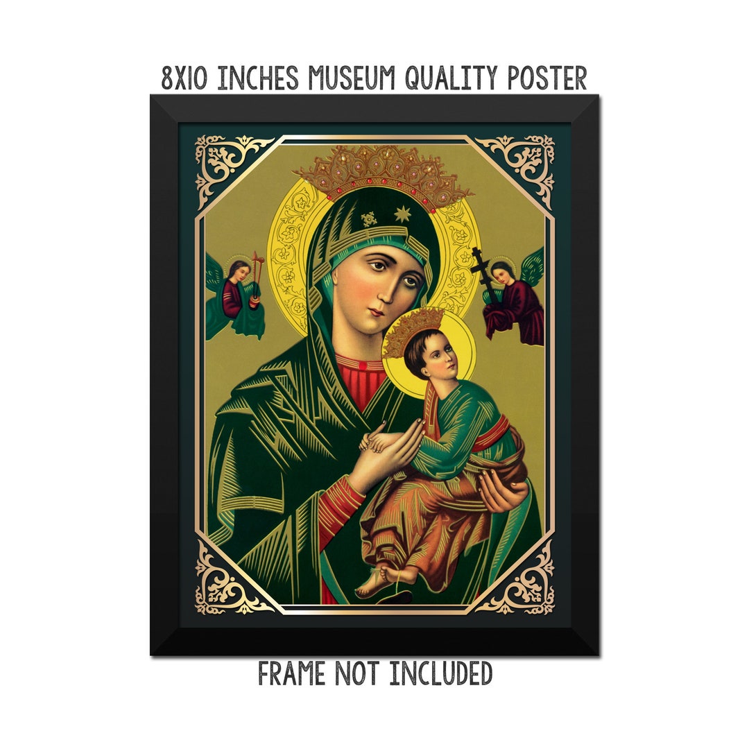 Catholic Art - Our Lady of Perpetual Help - Religious Poster - Virgin ...