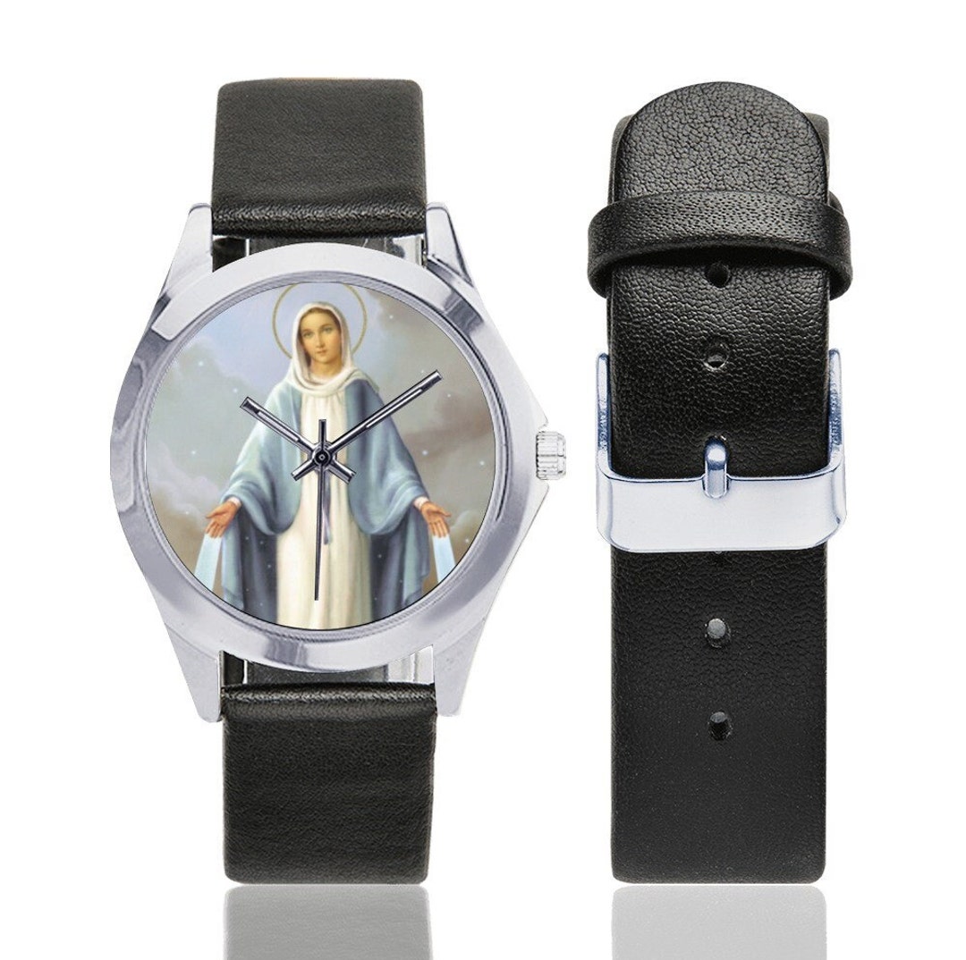 Our Lady of Grace - Unisex Leather Watch - Wrist Watches - Catholic ...