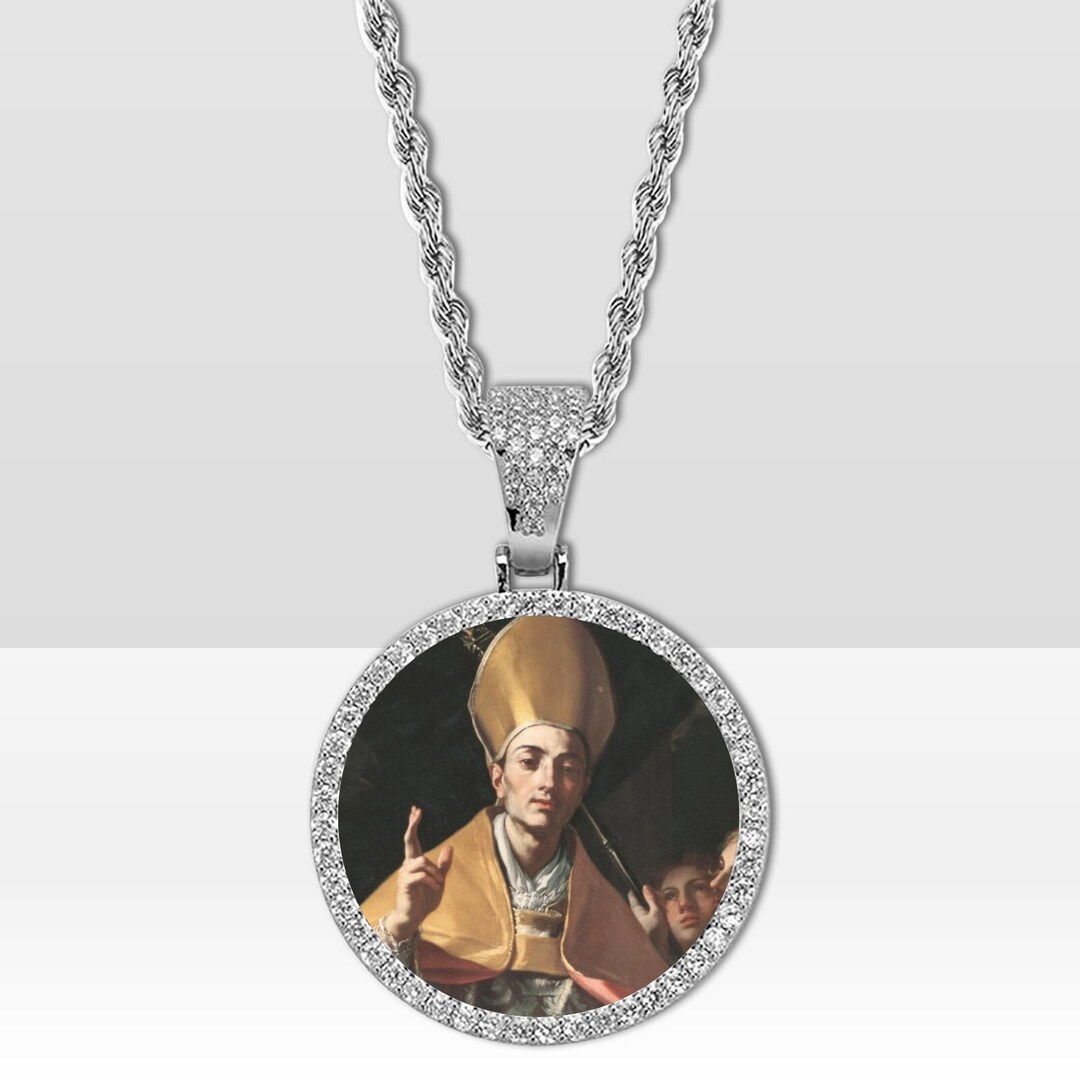 Dickly Pendentif Scapulaire Catholique - Collier Traditionnel Avec Image Religieuse - Cadeau Spirituel