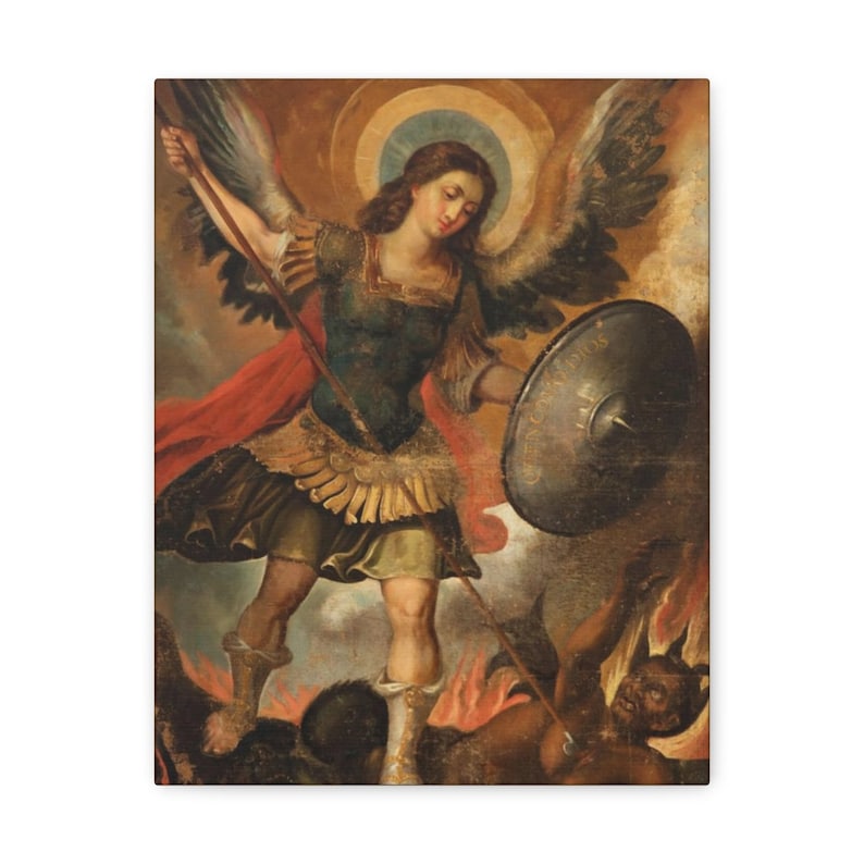Saint Michael the Archangel Canvas Art Print Religious - Etsy