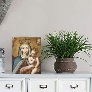 Religious gifts - Madonna of the Arch - TableTop Glossy Panel - Virgin Mary and Jesus - Madonna and Child - Religious icons - Holy Mary