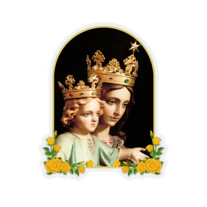 Virgin Mary Help of Christians - Catholic Stickers - Religious Sticker - Holy Mary - Sacred Art