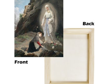 Catholic home decor - Our Lady of Lourdes - Catholic gift - Wood Print - Religious decor - Blessed Virgin of Lourdes - Christian Art on Wood