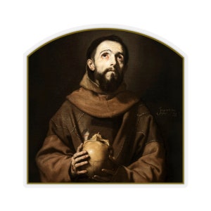 Saint Francis of Assisi - Catholic Saints Serie - Sticker - 4 sizes - Stickers - St Francis Sticker