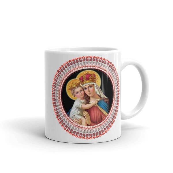 Our Lady of Good Remedy Ceramic Mug - catholic gift idea - catholic gifts - Virgin Mary art - Virgin Mary icon