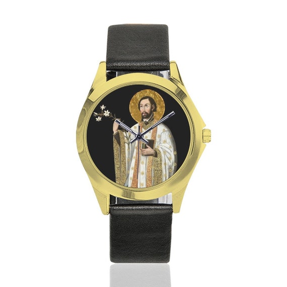 St Francis Xavier Unisex Leather Watch Wrist Watch Religious