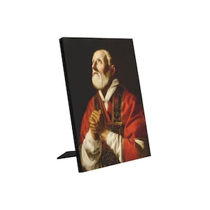 Katholische Geschenke - Heiliger Philipp Neri - Christliche Ikone auf Holz - St Philipp Neri Fotoplatte für Tischaufsteller - Katholische Heilige - Religiös