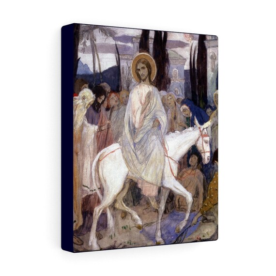 Religious Wall Art - Christ's Entry into Jerusalem - Canvas Gallery Wraps - Ready To Hang - Museum Quality - Canvas Print - Jesus Art
