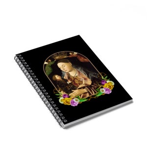 Cuaderno Espiral - Virgen María y Jesús - Línea Reglada - Arte Religioso - Idea de Regalo Religioso - Papelería - Regalos Católicos - Virgen y Niño