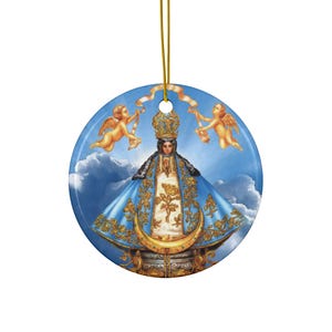 Virgen San Juan de Los Lagos - Ceramic Ornaments for Christmas Tree - Christmas decor - Our Lady - Catholic ornament - Virgin Mary Art