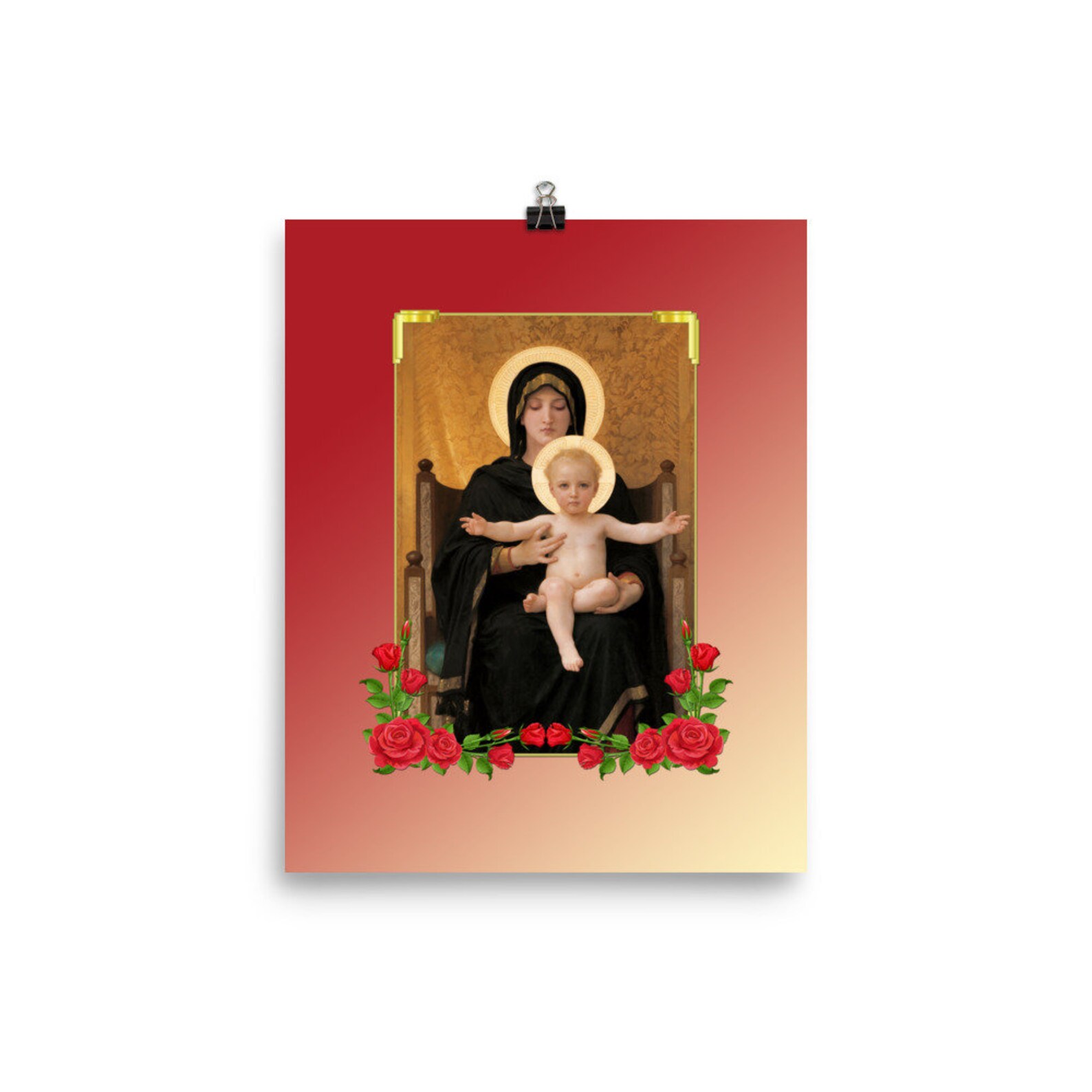 Religious Wall Art the Virgin and Child by Bouguereau Etsy