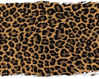 Distressed Leopard Print Sublimation Design (PNG, PDF)