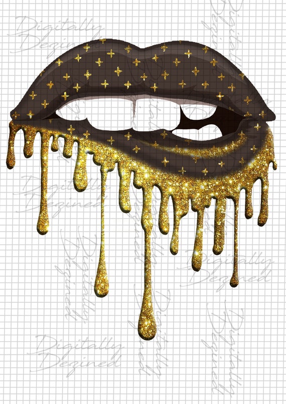 Dripping LV Logo INSTANT DOWNLOAD print file PNG