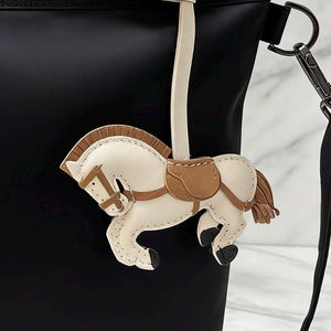 Handmade Leather Horse Bag Charm, Keychain, Handbag/Purse Charm, Keyring, Equestrian Gift