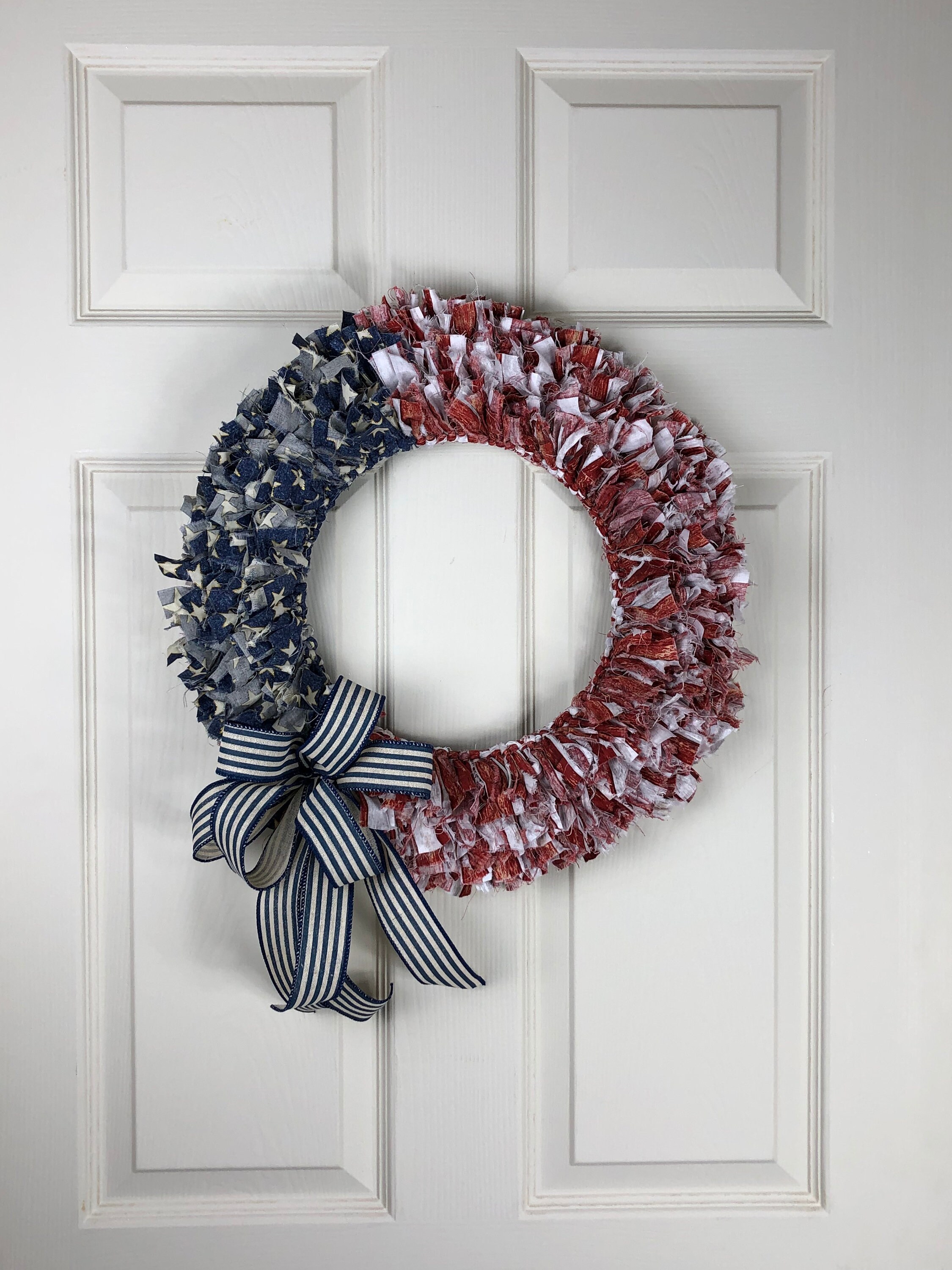 DIY Rag Wreath Tutorial How to Make a Rag Wreath Rag Wreath Etsy