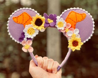 Imagination ears! Flower & garden style. Inspired by your favorite purple dragon.