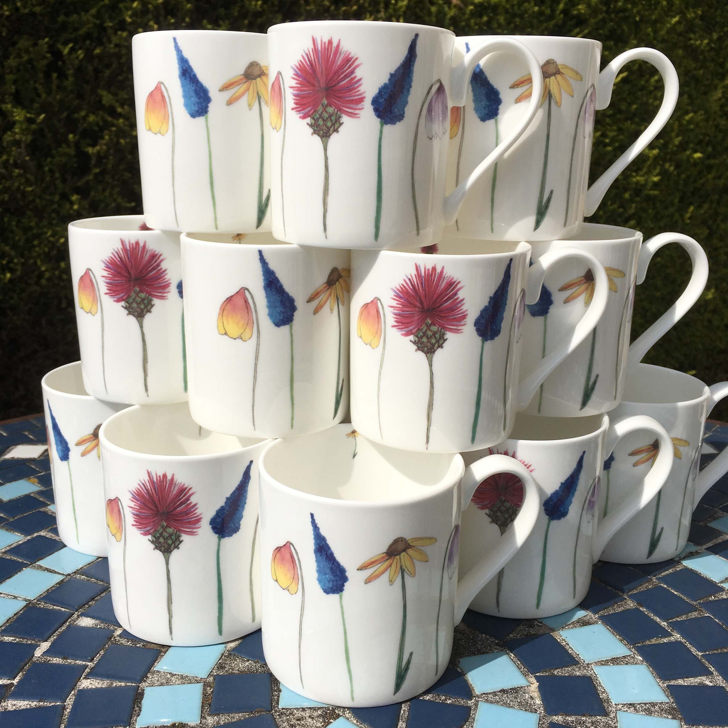Wildflower Mug Flower Pattern Mug Flower Mug Tea Mug China Etsy UK