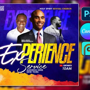 Flyer de l'église CANVA louange et culte, modèle modifiable de Flyer de culte, Flyer d'église, Flyer de vente, modèle de Flyer d'église, conception de Flyer de culte