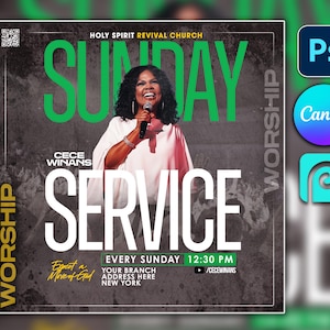 CANVA Church Flyer, DIY Flyer Template Design, Woman Church Conference Flyer, Church Service Flyer, Worship Flyer, Premade Editable Flyer