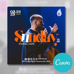 Editable Canva Church Event, canva church flyer | CANVA Flyer Template, Editable in Canva, Digital Template, Church Editable Flyer, Sales!!!