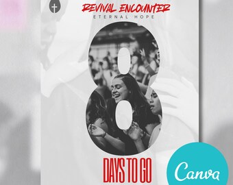ANIMATED Church Canva Template, church flyer template, church social media templates, church flyers, church service countdowns, INSTAGRAM