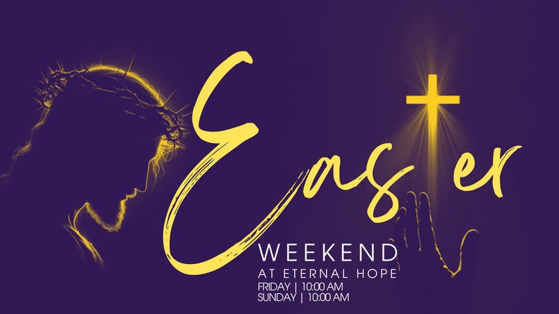 30 EASTER Church ANIMATED Announcement Slides, Church Template, Church ...