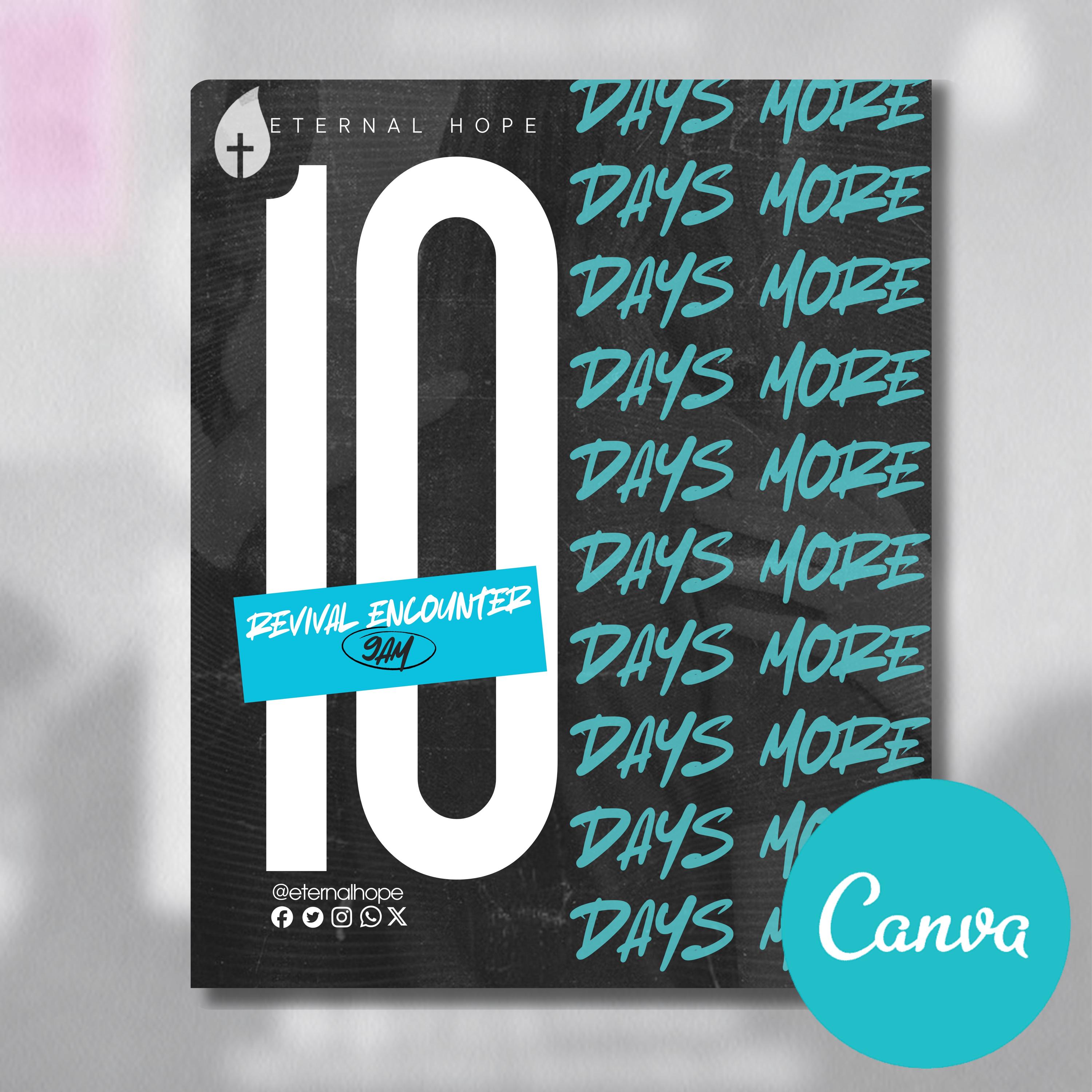 Blue ANIMATED Church Canva Template, church flyers, church social media templates, church flyers, church service countdowns, DIGITAL