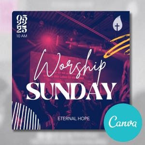 Editable ANIMATED Canva Church Flyer, canva church flyer | CANVA Flyer Template, Editable in Canva, Digital Template, Church Flyer, Sale!!!