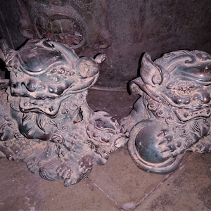 Little Chinese Dragon Statue Couple (Set of 2 ) Unique Collectable 4.5&quot; Home Decoration Fine Art Gong Xi Fa Cai Gift Idea
