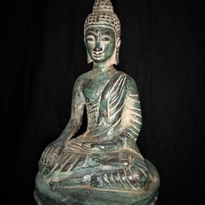Gautama Buddha Meditation auf Altar Statue 12,5 &quot;- Bronze Messing Skulptur - Spirituelle Sammler Kunst