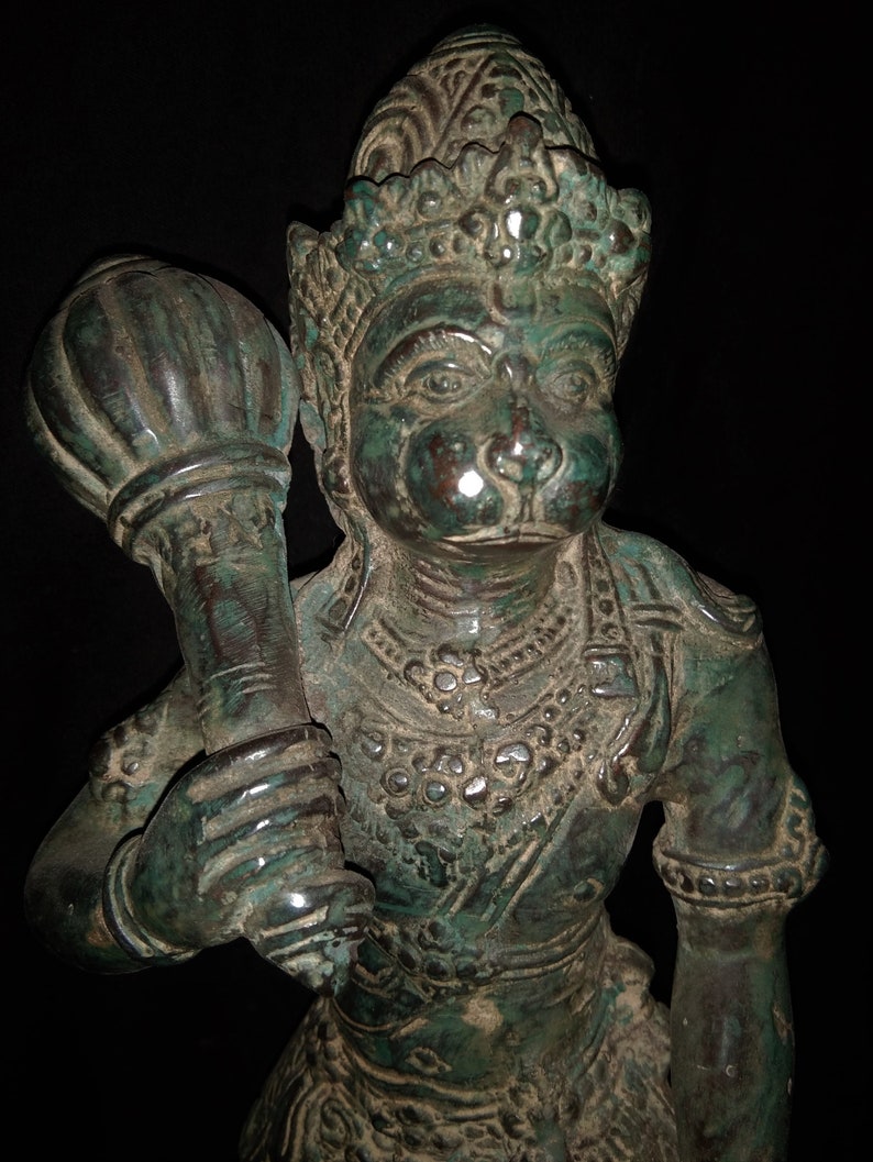 Masterpiece Hanuman Monkey King Statue 12 on Stone Altar Etsy