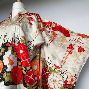 Kimono de seda vintage Furisode