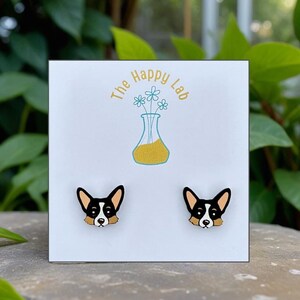 Corgi Earrings. Corgi Studs. Corgi Jewelry. Corgi Gifts. Corgi Dog Art. Dog Lover Gifts. Corgi Lover Gifts. Dog Earrings. Dog Jewelry.