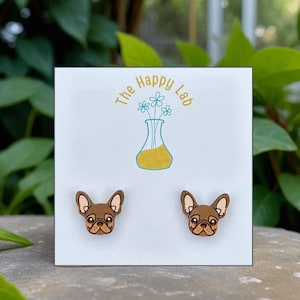 French Bulldog Earrings. French Bulldog Studs. Frenchie Earrings. Frenchie Jewelry. Frenchie Gifts. Dog Earrings. Dog Gifts. Frenchie Mom