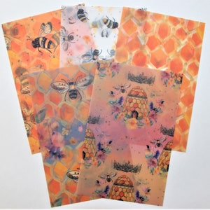 Perkament van bijenkorf; Bij perkament; Bloomsical; Bijenkorfvelijn, plannervelijn, zomervelijn, scrapbooking, kaarten maken
