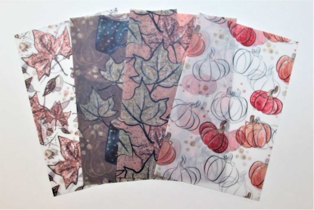 Fall Vellum Bloomsical Vellum Pumpkin Vellum Leaves Vellum Etsy