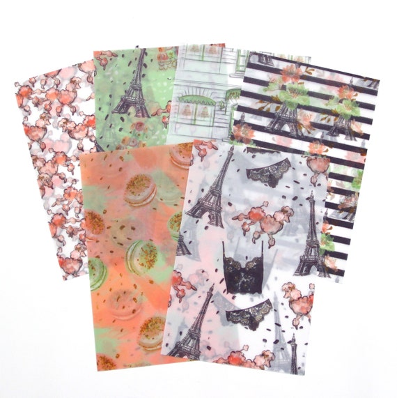 Parisian Flair Vellum Paris Vellum French Vellum Fashion Etsy