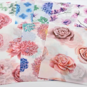 Floral vellum, vellum flowers, rose vellum, peony vellum, orchid vellum, hydrangea vellum, vellum paper, vellum dashboard, planner vellum