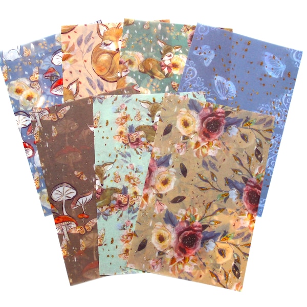 Floral Vellum Paper Etsy