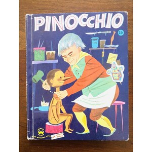 Vintage Pinocchio HC Book 1954 Wonder Book
