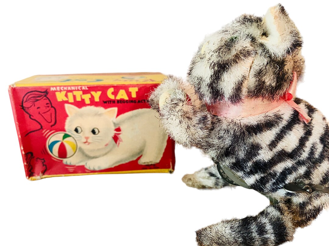Vintage Mechanical Kitty Cat With Begging Action Trade Mark Alps Made