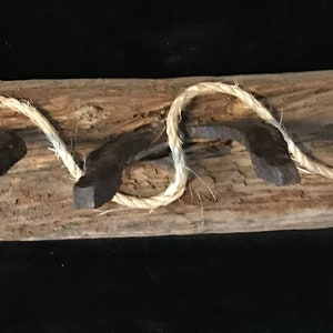 50% OFF SALE:  31.50Rustic Historical Coat Rack Made from NM Old Cavalry Post Finds #1464