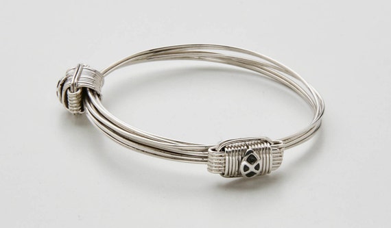 Sterling Silver Bracelet 925 Thousandths With Sliding Knots Etsy